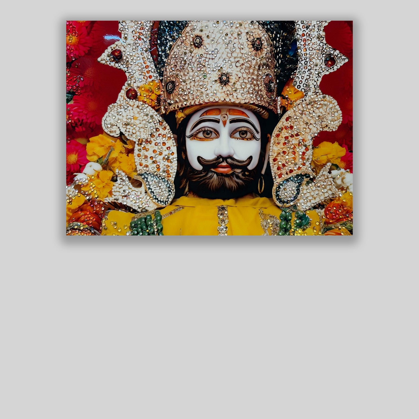 The Round Khatu Shyam Crystal Painting