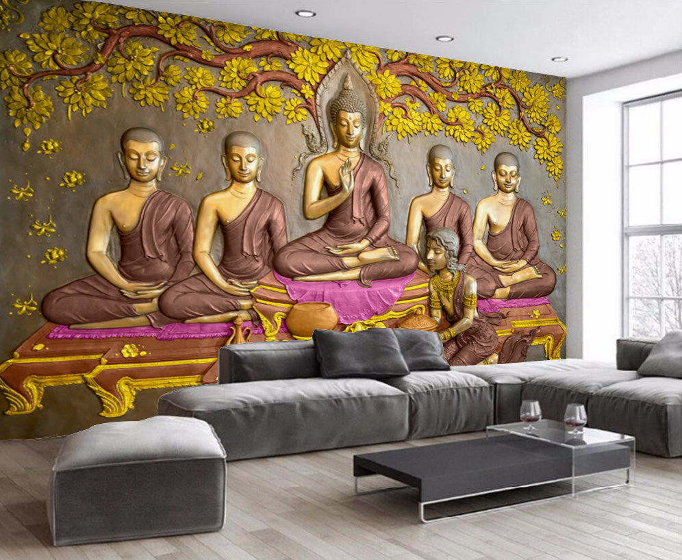 Budhha Dhayanah Wallpaper sticker