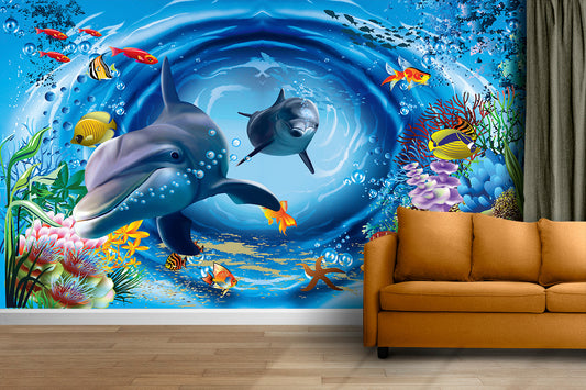 dolphin wallpaper sticker