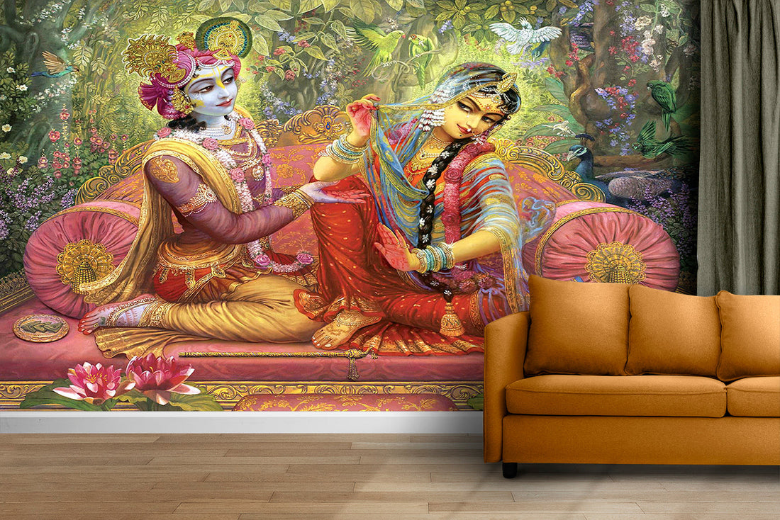 The Radhe Krishna wallpaper sticker