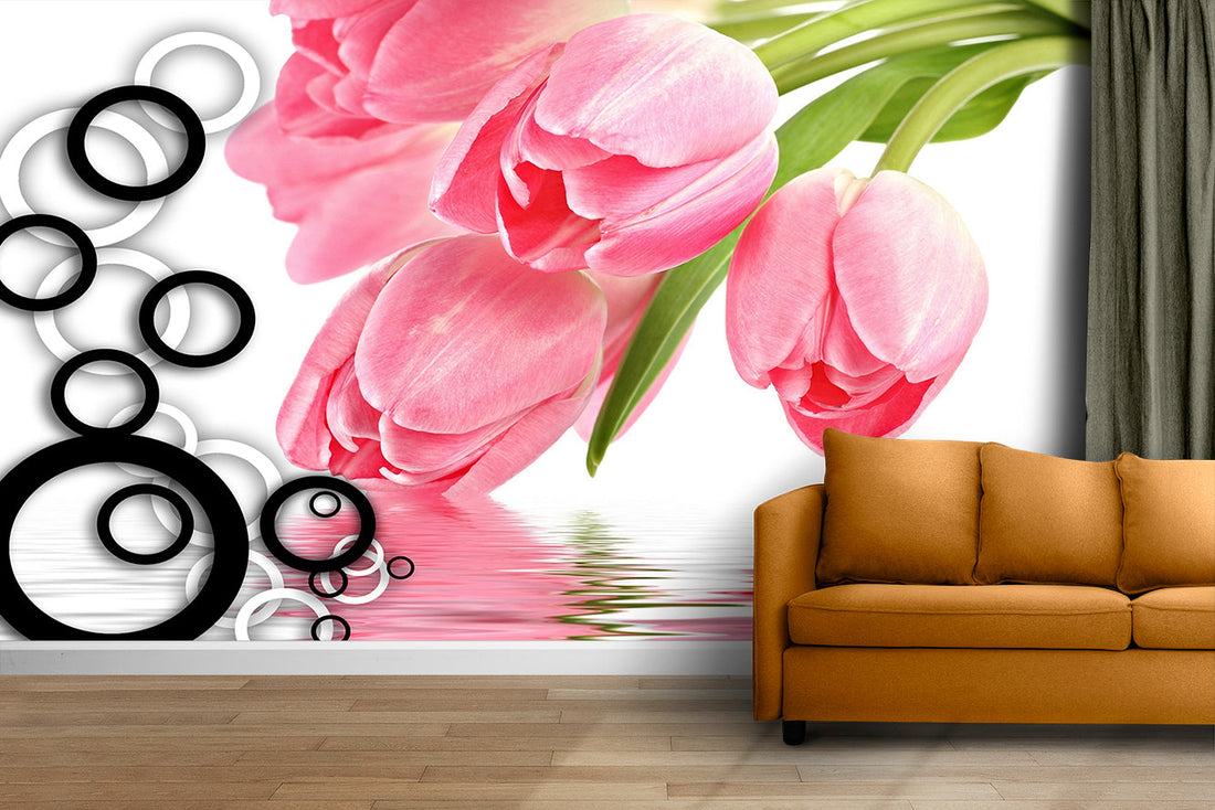 Tulip flower wallpaper sticker