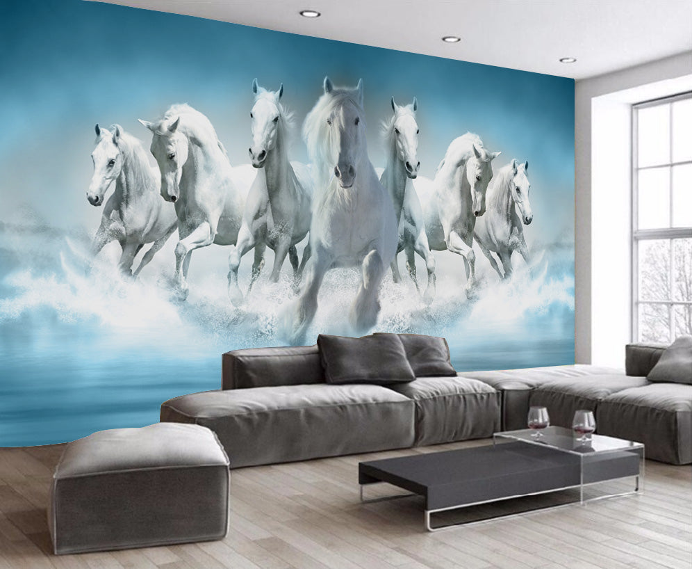 Seven Horse Wallpaper Sticker