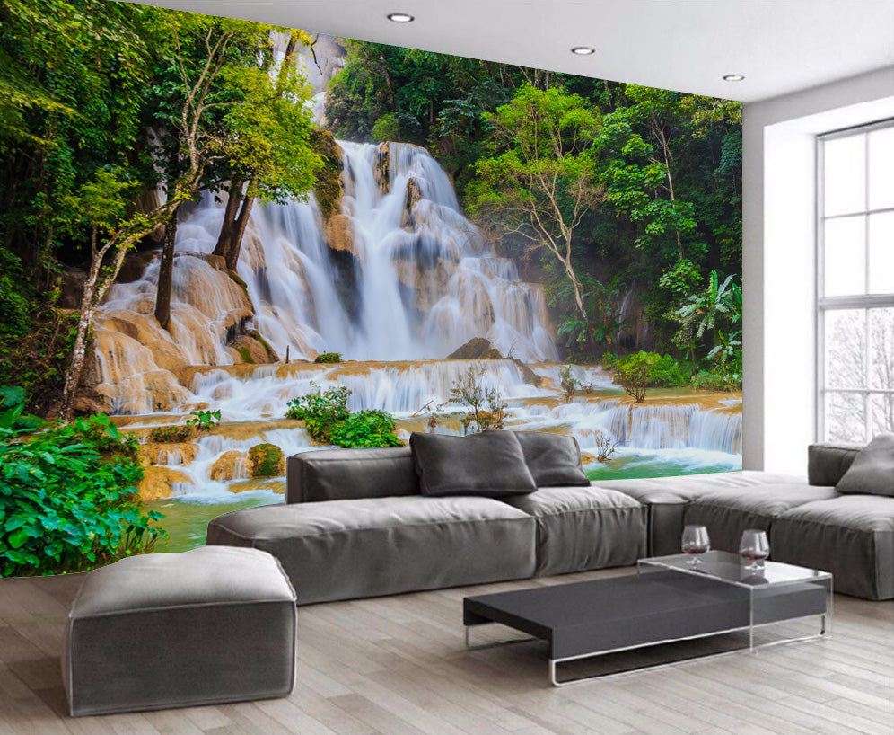 The waterfall wallpaper sticker