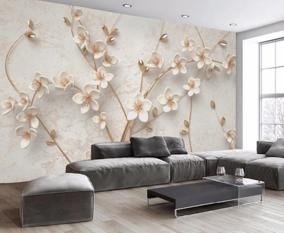 3D Flower Wallpape sticker