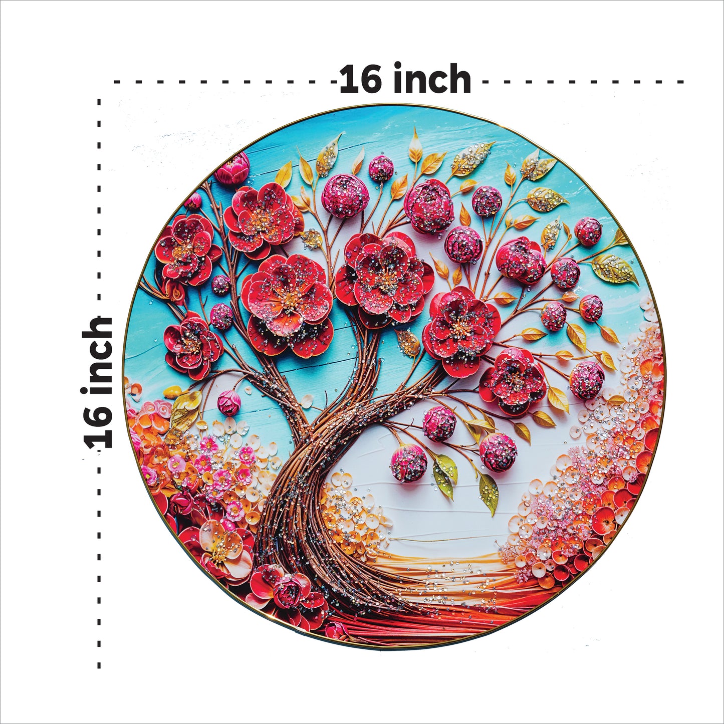 3D Large Round Crystal Nature Art Painting