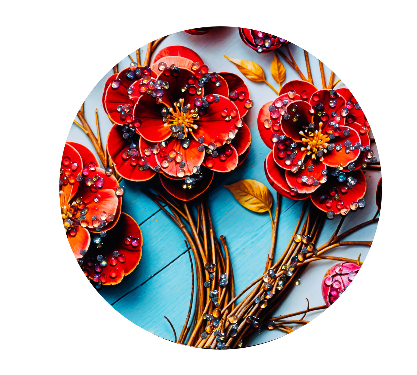 3D Large Round Crystal Nature Art Painting