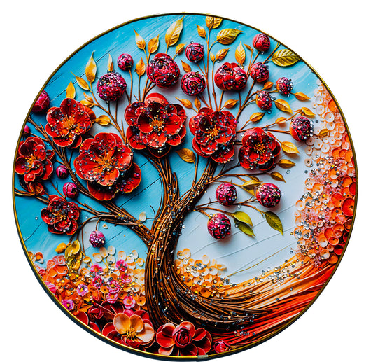 3D Large Round Crystal Nature Art Painting