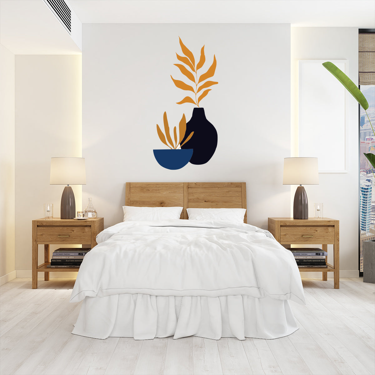 Abstract Autumn Flowers Decal