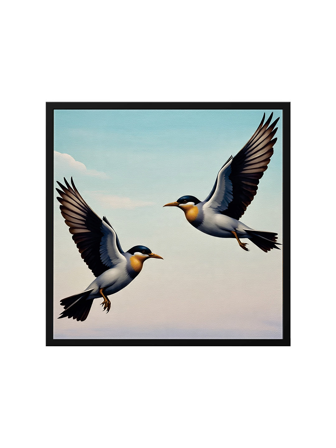 Wings Unbound, Spirit Unleashed Canvas Wall Art Black Frame Painting