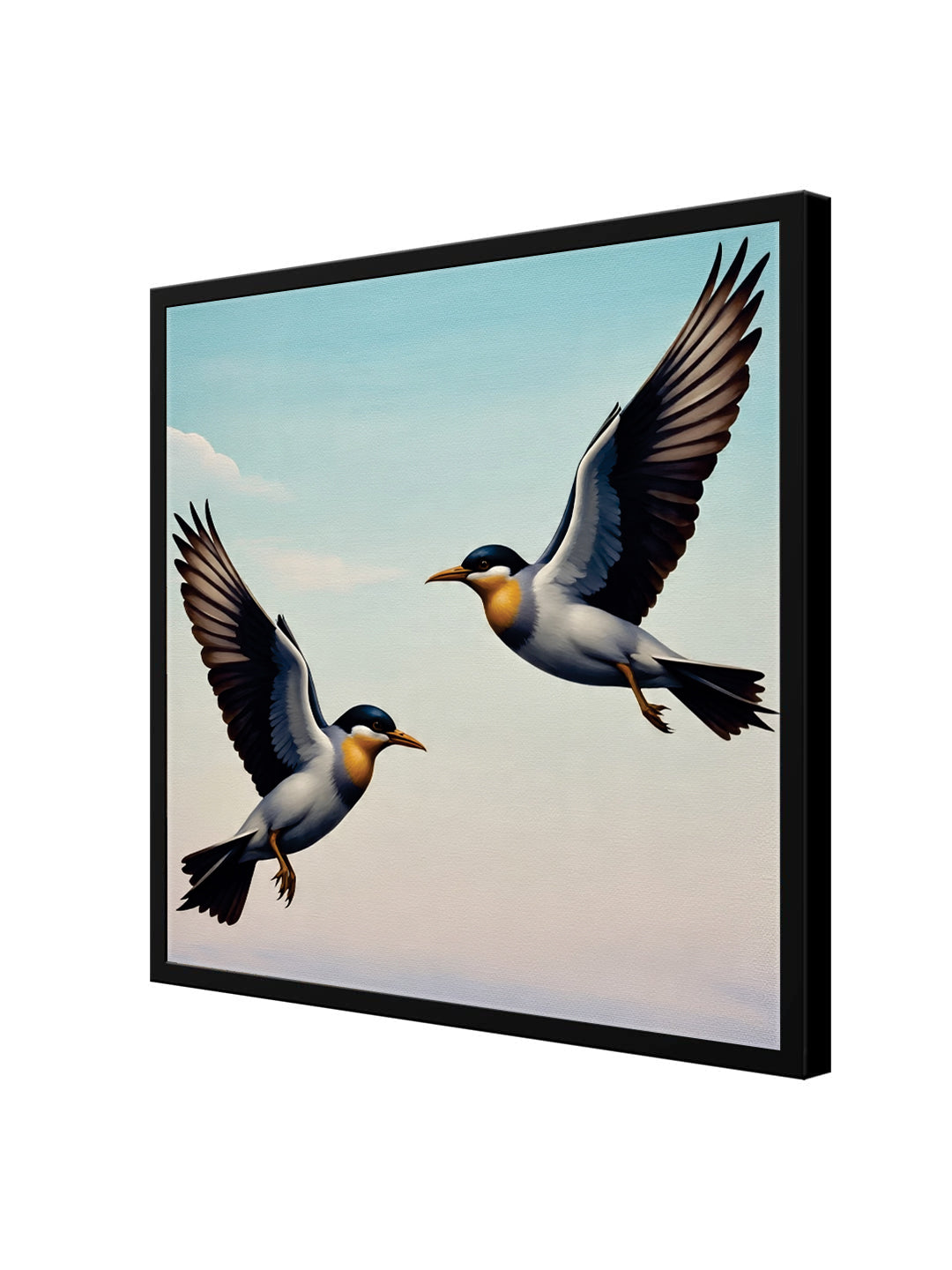 Wings Unbound, Spirit Unleashed Canvas Wall Art Black Frame Painting