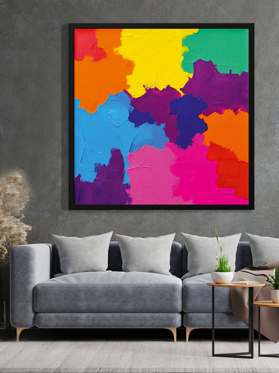 Bold strokes, bold life Canvas Wall Art Black Frame Painting