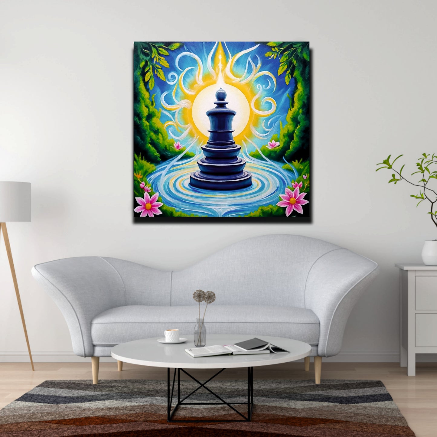 Strategic Moves – Premium Chess Canvas Frame Stretched Frame Painting