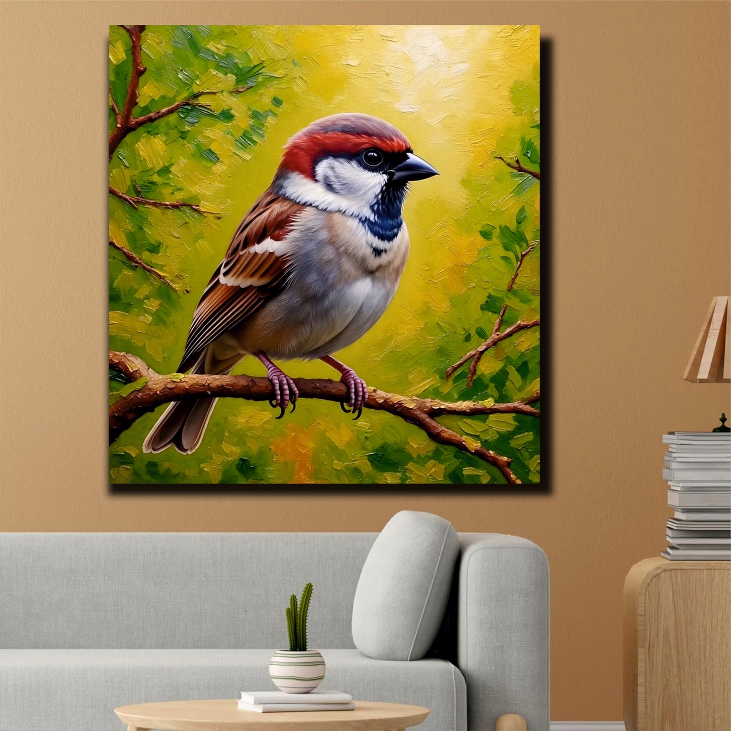 Flying Freedom Birds Canvas Painting – Elegant Wall Accent Stretched Frame