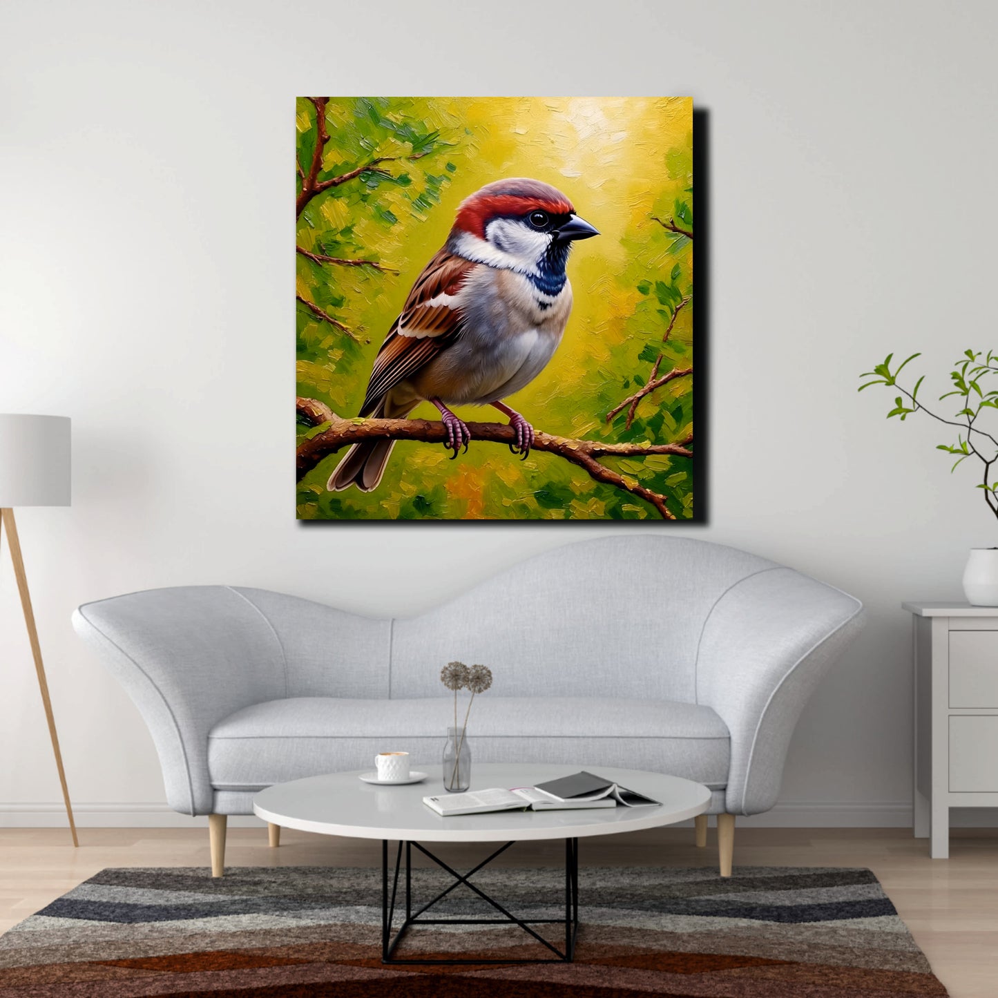 Flying Freedom Birds Canvas Painting – Elegant Wall Accent Stretched Frame