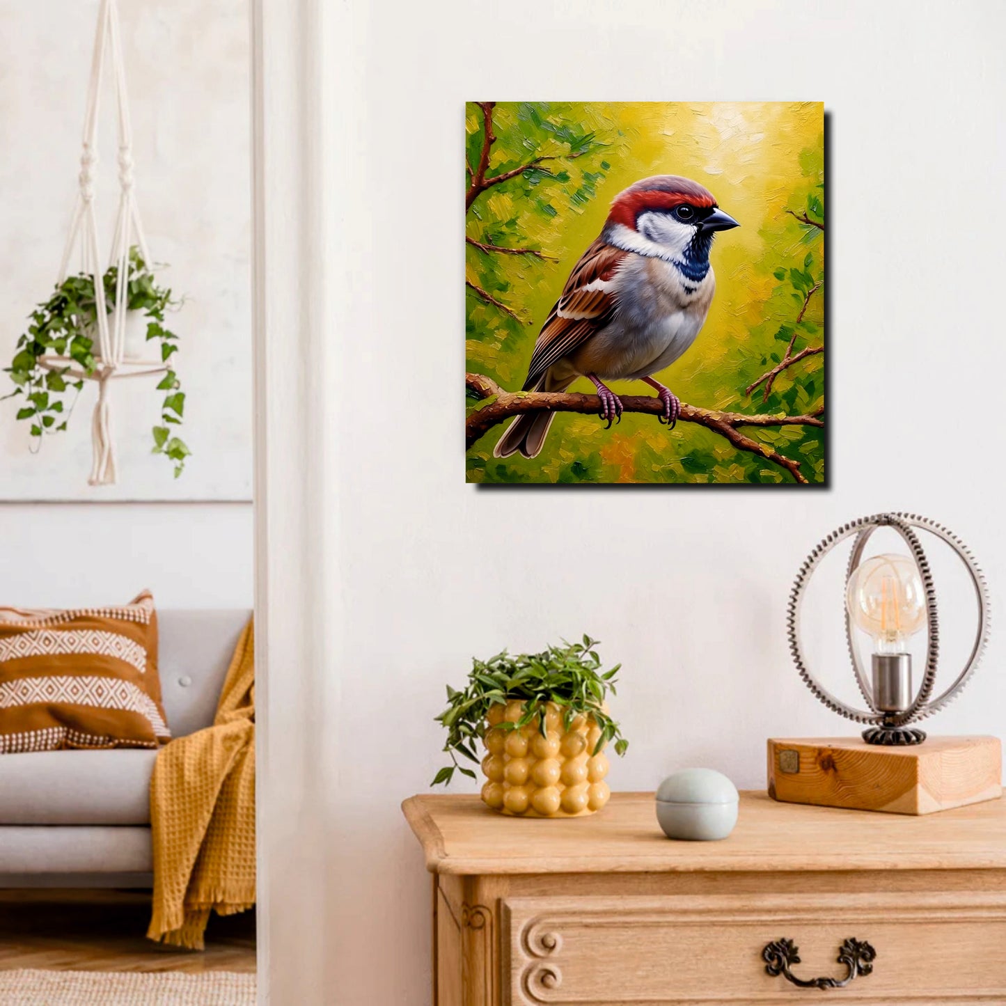 Flying Freedom Birds Canvas Painting – Elegant Wall Accent Stretched Frame