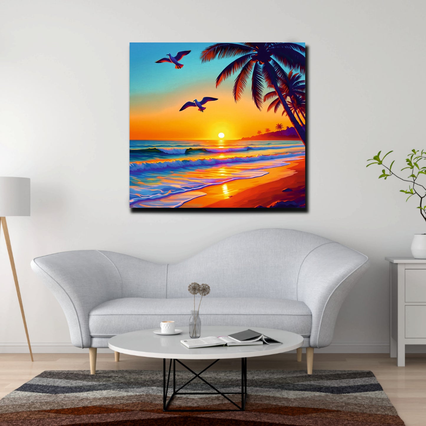 Warm Aura Studio Canvas Wall Art Stretched Frame Painting