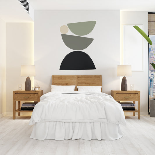 Modern art geometry color piece combination Decal