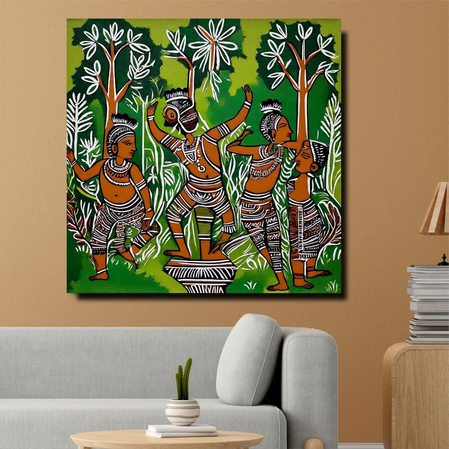 Rhythms of the Tribe Canvas Wall Art Stretched Frame Painting