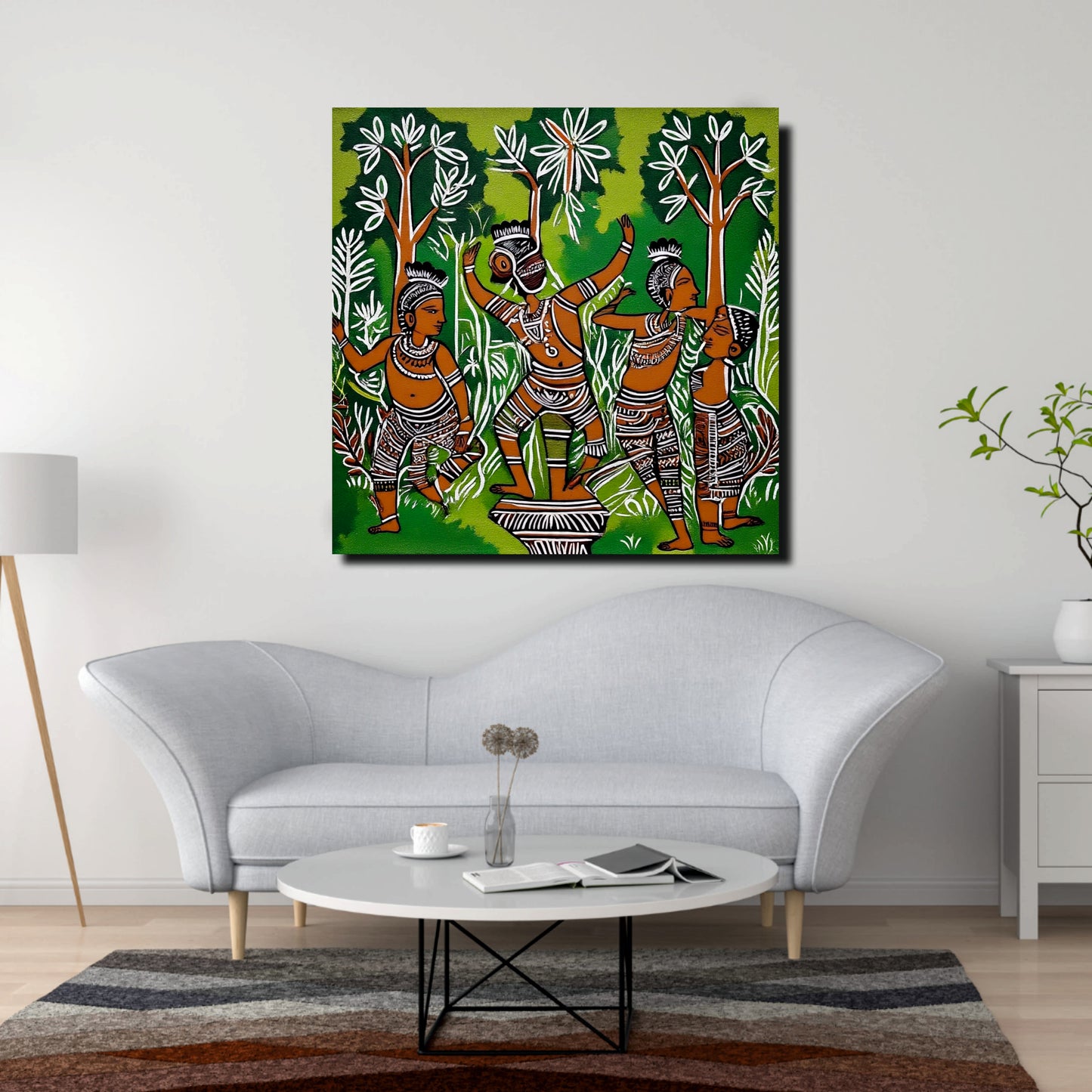 Rhythms of the Tribe Canvas Wall Art Stretched Frame Painting