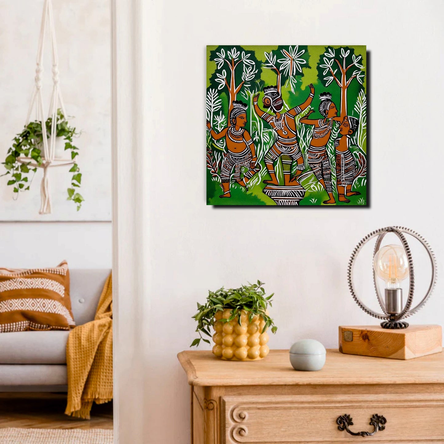 Rhythms of the Tribe Canvas Wall Art Stretched Frame Painting