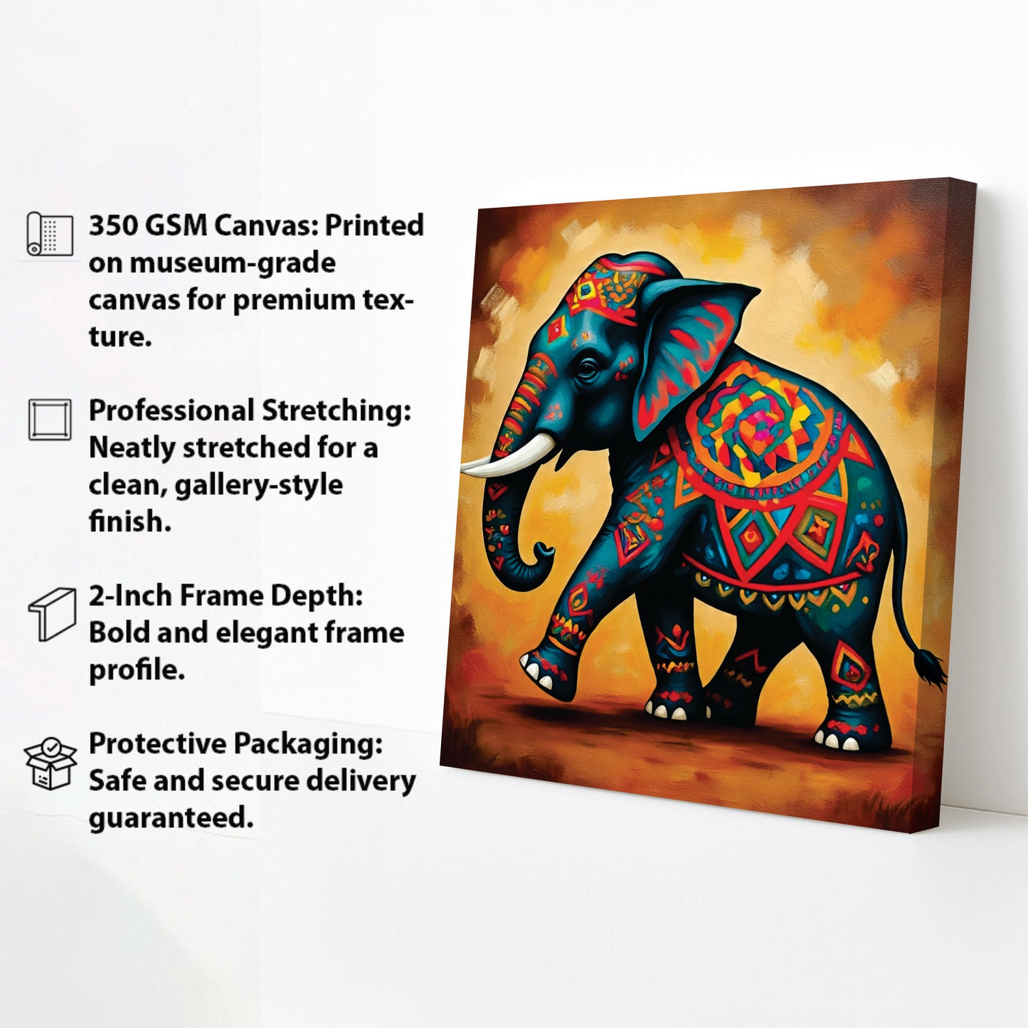 Unspoken Grace, Unyielding Power Canvas Wall Art Stretched Frame Painting