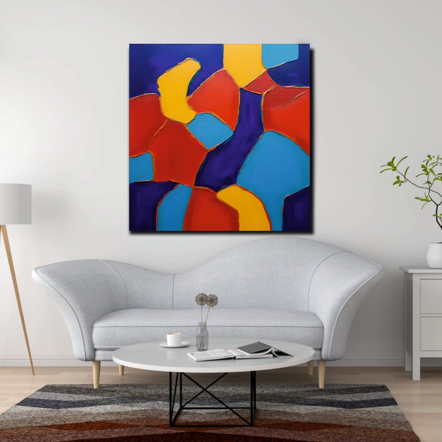 Modern Abstract Canvas – A Splash of Creativity Canvas Wall Art Stretched Frame Painting