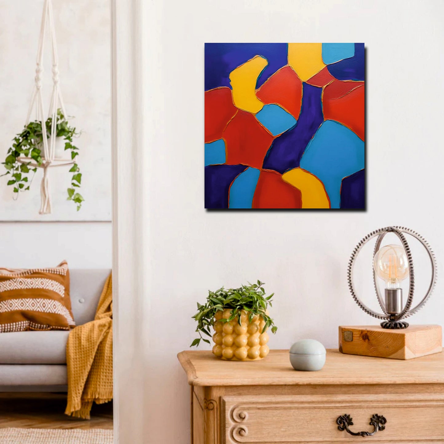 Modern Abstract Canvas – A Splash of Creativity Canvas Wall Art Stretched Frame Painting