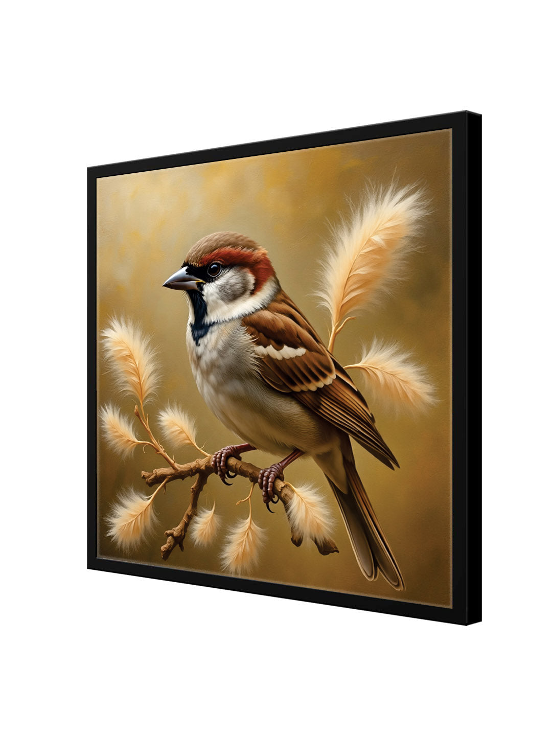 Colorful Birds on Canvas – Bring Nature Indoors Canvas Wall Art Black Frame Painting