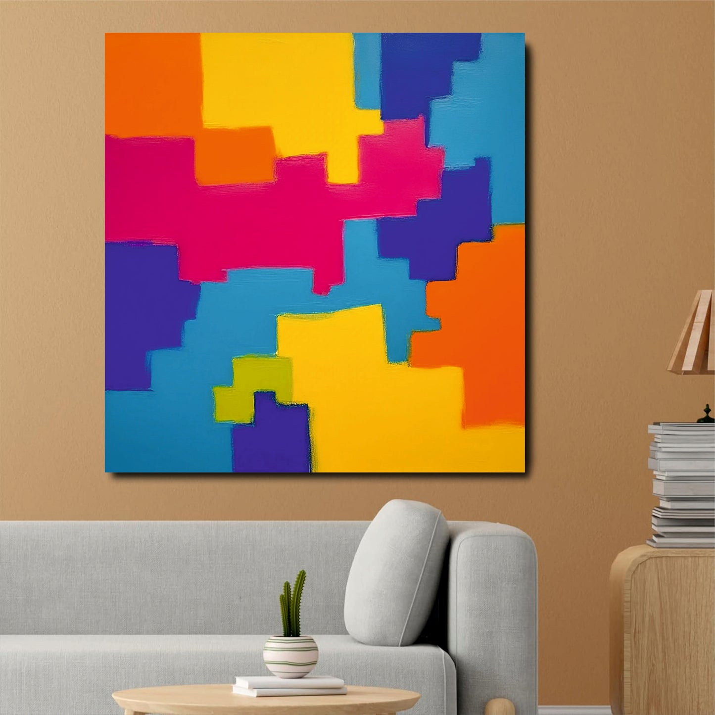 Contemporary Abstract Canvas Stretched Frame – Add Drama to Your Walls