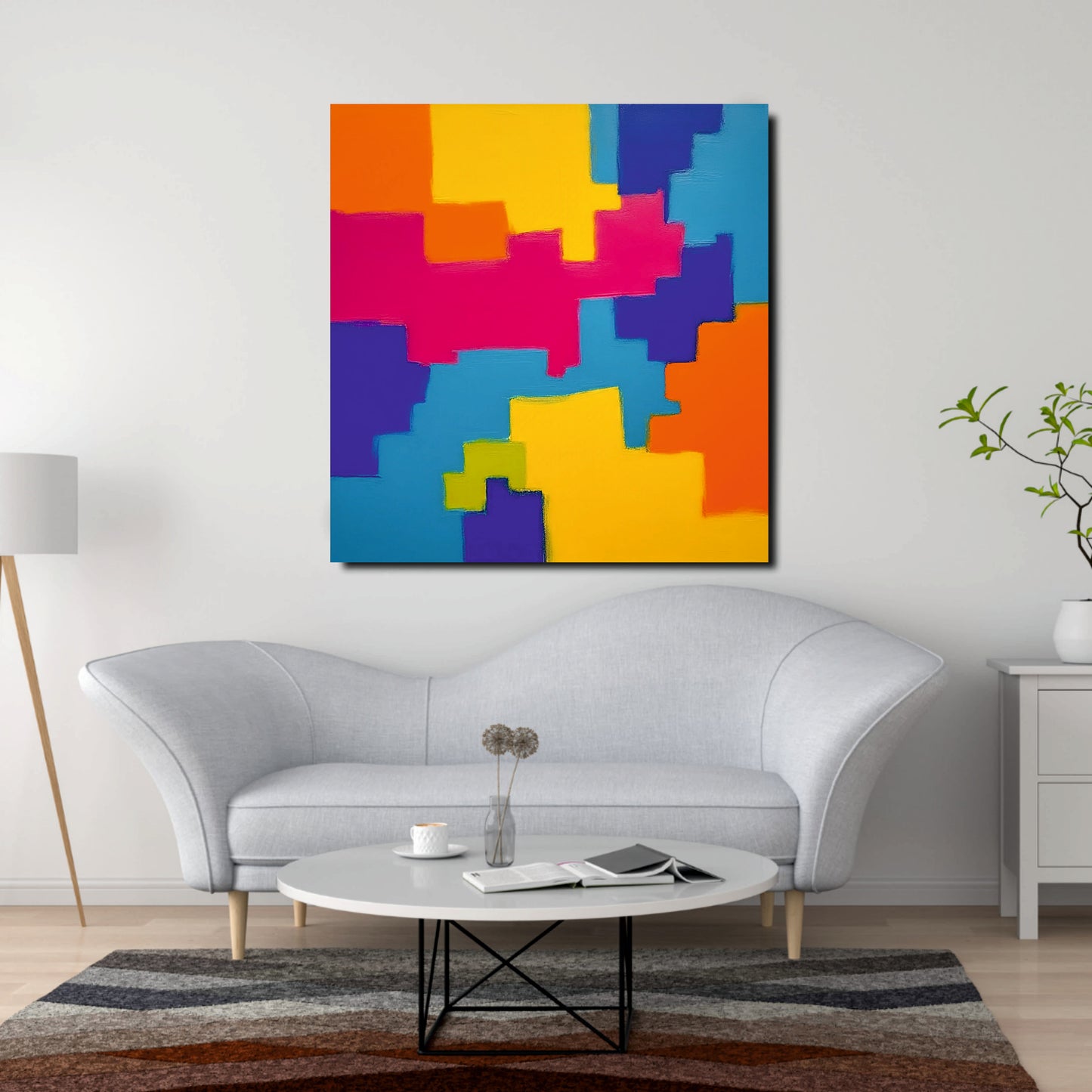 Contemporary Abstract Canvas Stretched Frame – Add Drama to Your Walls