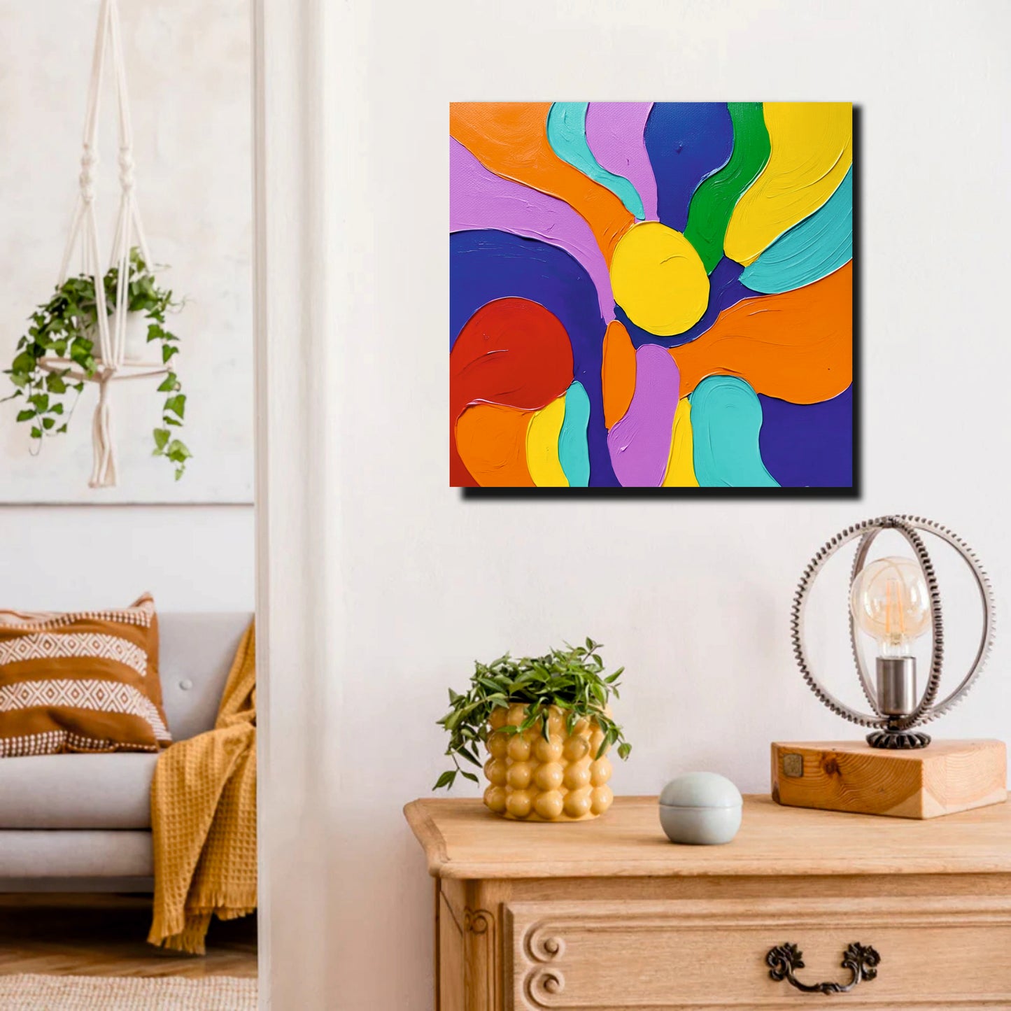 Infinity of Colors – Abstract Wall Décor Canvas Wall Art Stretched Frame painting