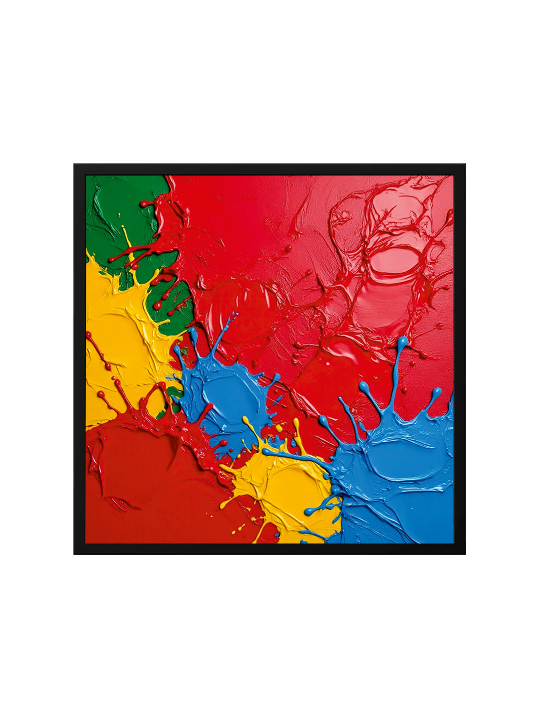 Vibrant texture meets bold expression Canvas Wall Art Black Frame Painting