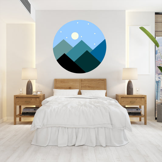 Sunset View Mountain Decal