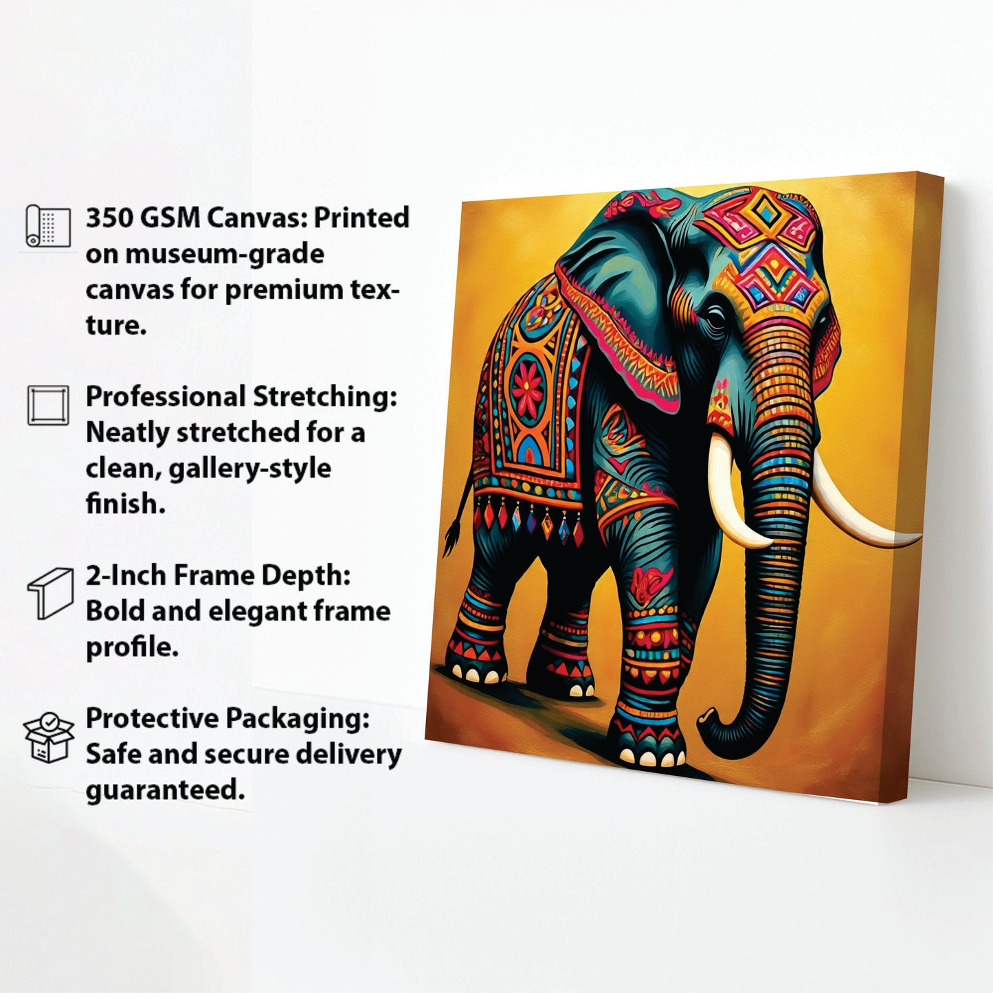 Unspoken Grace, Unyielding Power Canvas Wall Art Stretched Frame Painting