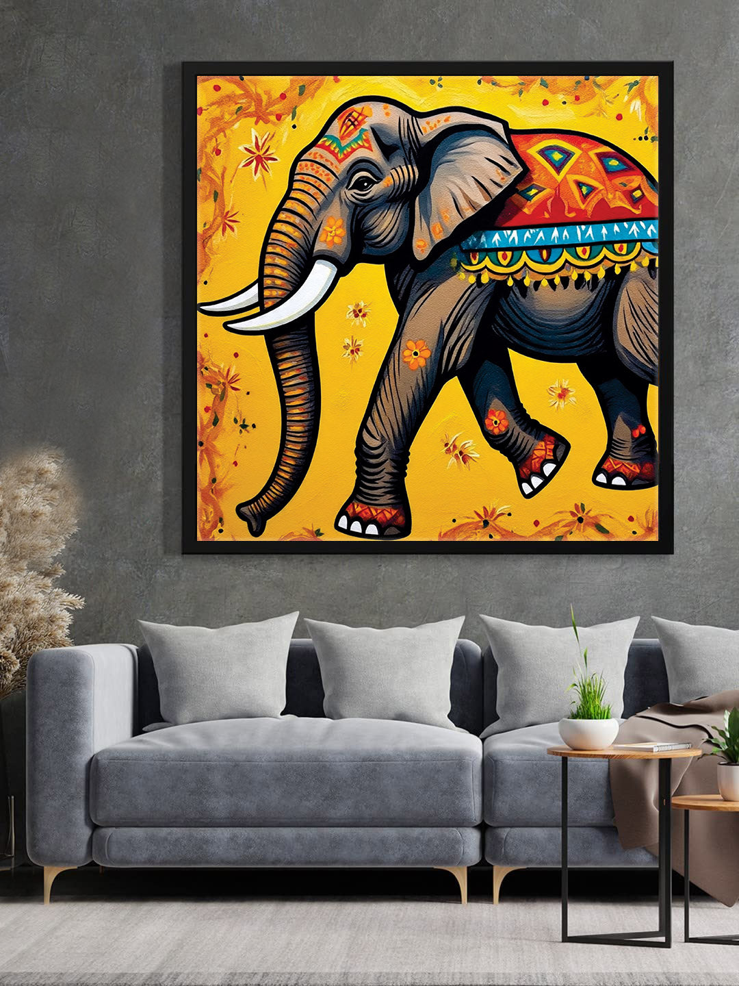 Stillness in Motion — The Heartbeat of the Forest Canvas Wall Art Black Frame Painting