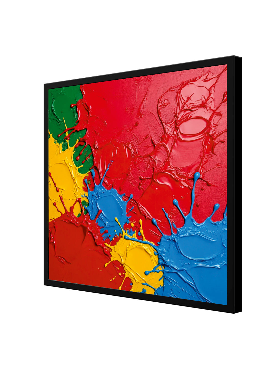 Vibrant texture meets bold expression Canvas Wall Art Black Frame Painting