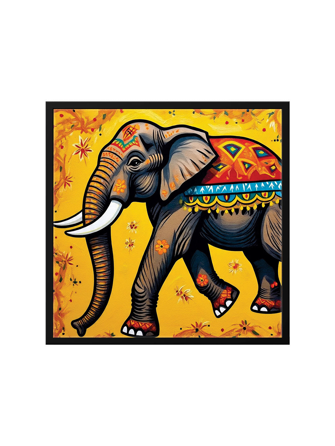 Stillness in Motion — The Heartbeat of the Forest Canvas Wall Art Black Frame Painting