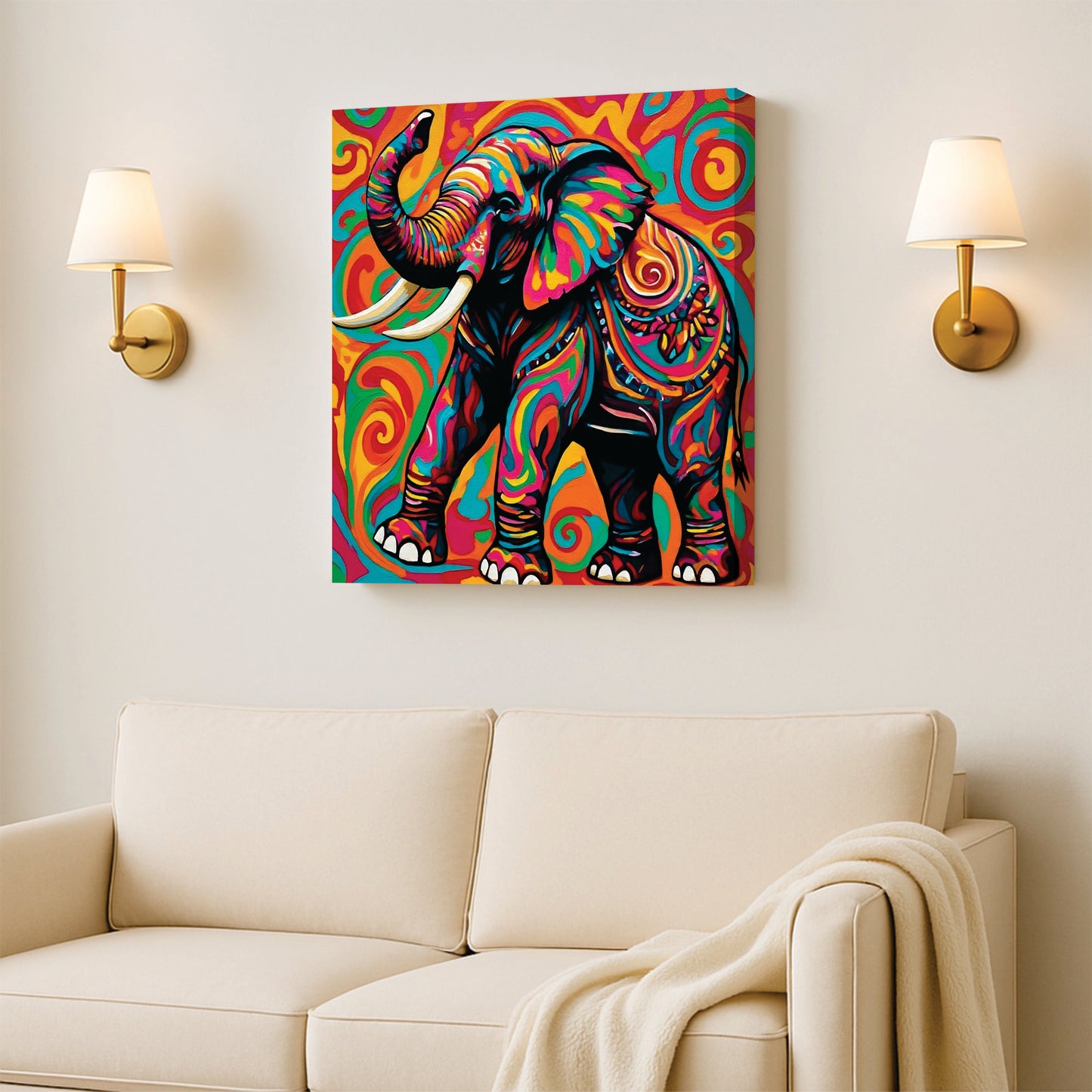 Silent Majesty, Eternal Grace Canvas Wall Art Stretched Frame Painting