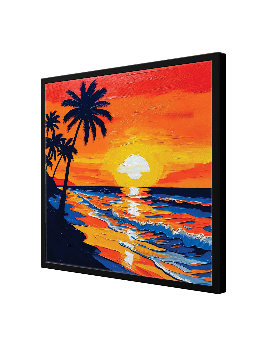 Hue & Harvest Canvas Wall Art Black Frame Painting