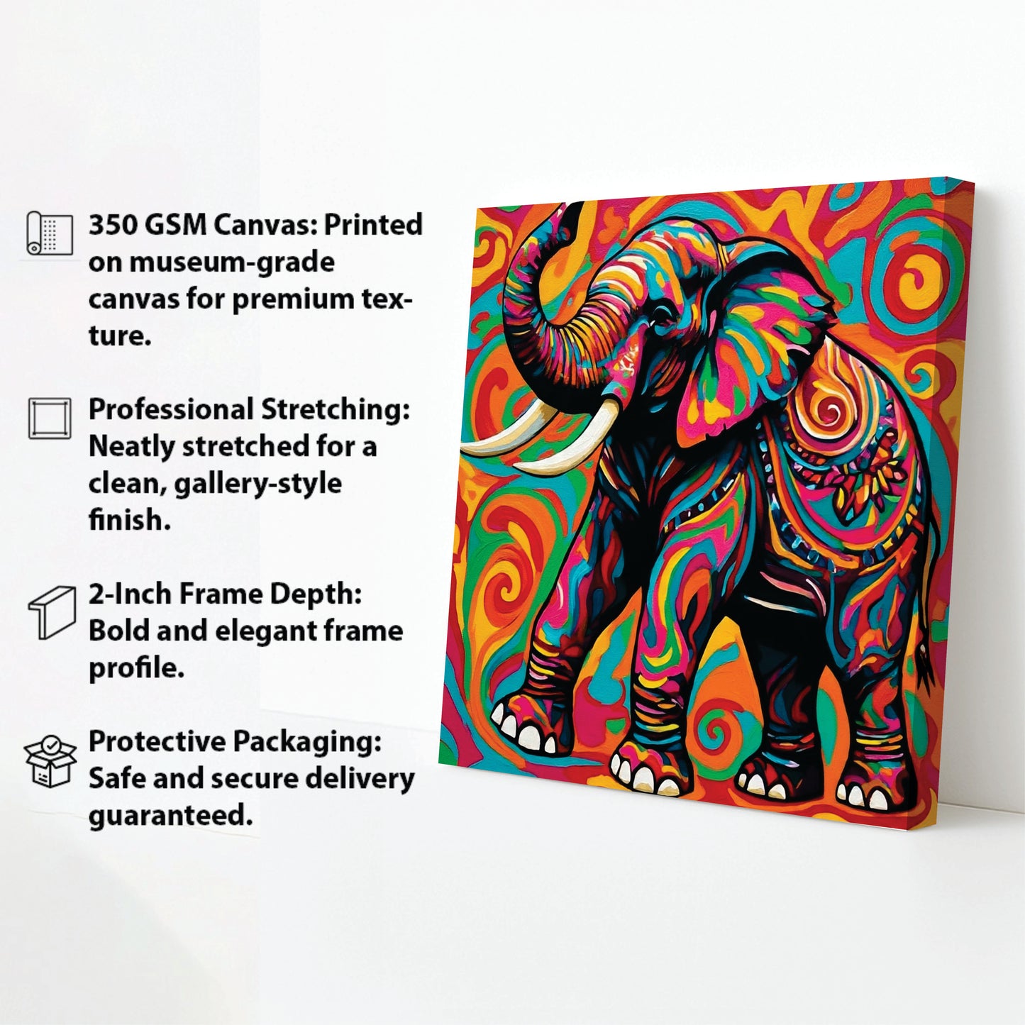 Silent Majesty, Eternal Grace Canvas Wall Art Stretched Frame Painting