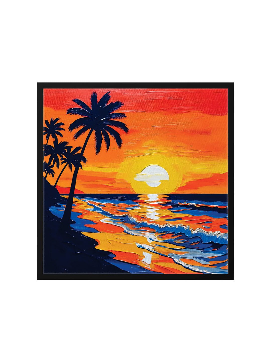 Hue & Harvest Canvas Wall Art Black Frame Painting