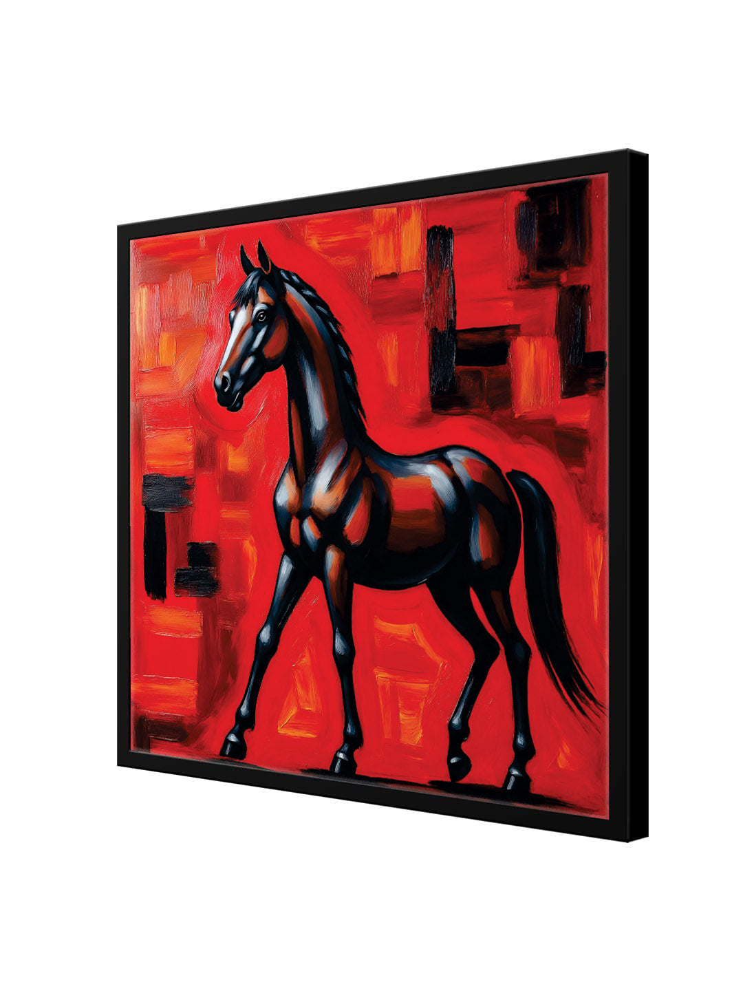 The Warrior’s Companion canvas Wall Art Black Frame Painting