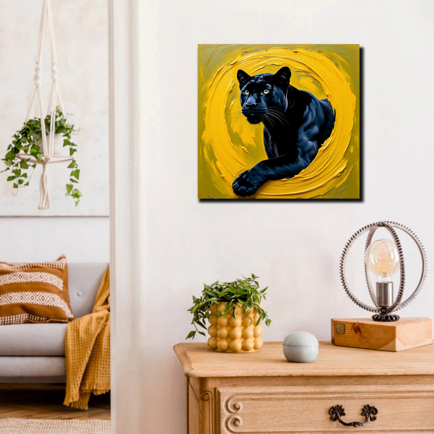 Panther Canvas Artwork Canvas Wall Art Stretched Frame Painting