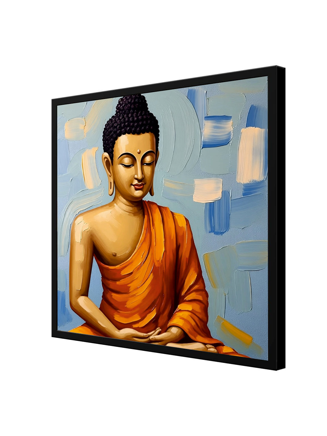 Serenity in Stillness Canvas Wall Art Black Frame Painting