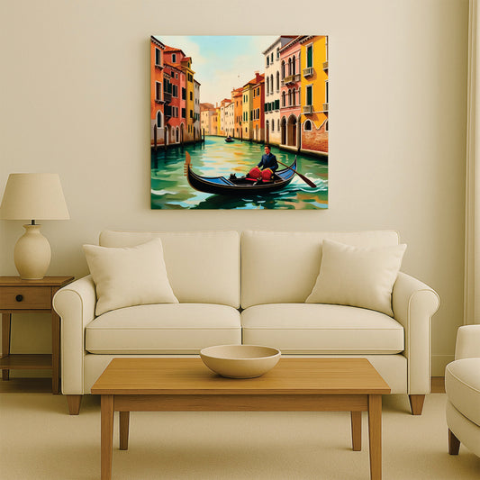 Drifting in Stillness—Peace Poured from Dawn’s Glow. Canvas Wall Art Stretched Frame Painting
