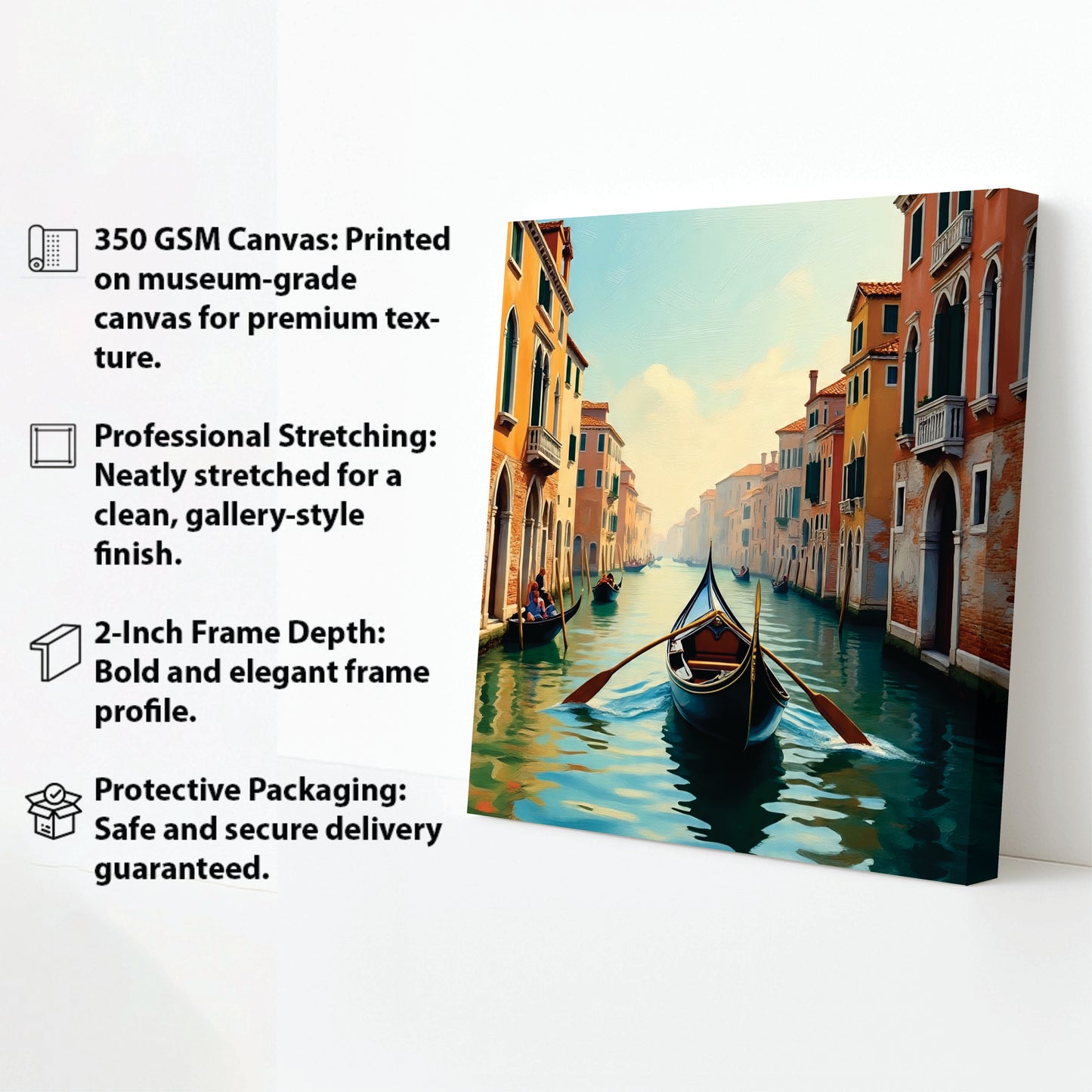 Floating Through the Quiet: When Light Guides the Way Canvas Wall Art Stretched Frame Painting