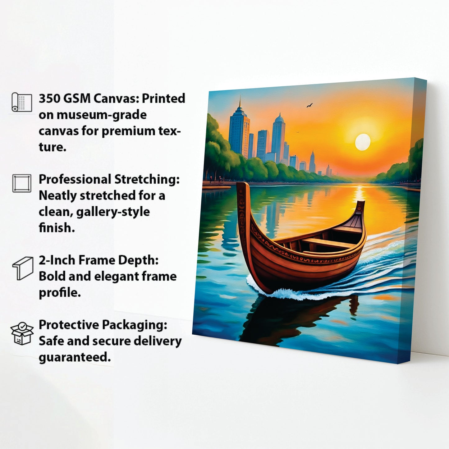 Let the river guide your soul Canvas Wall Art Stretched Frame Painting