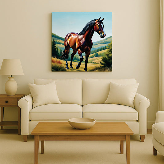 Galloping Elegance – Horse Canvas Wall Stretched Frame Painting