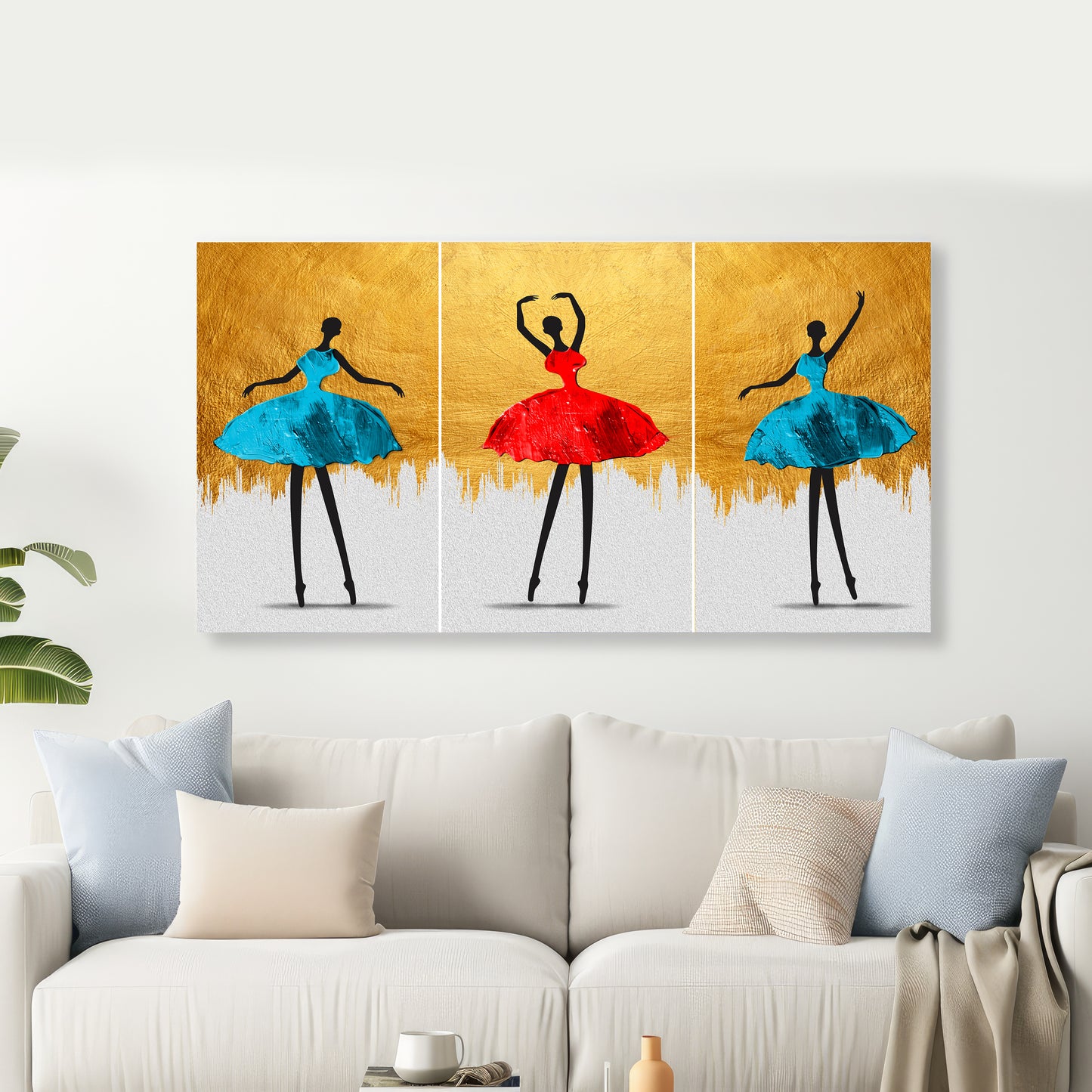 Classic Dancing African Lady Canvas Wall Painting