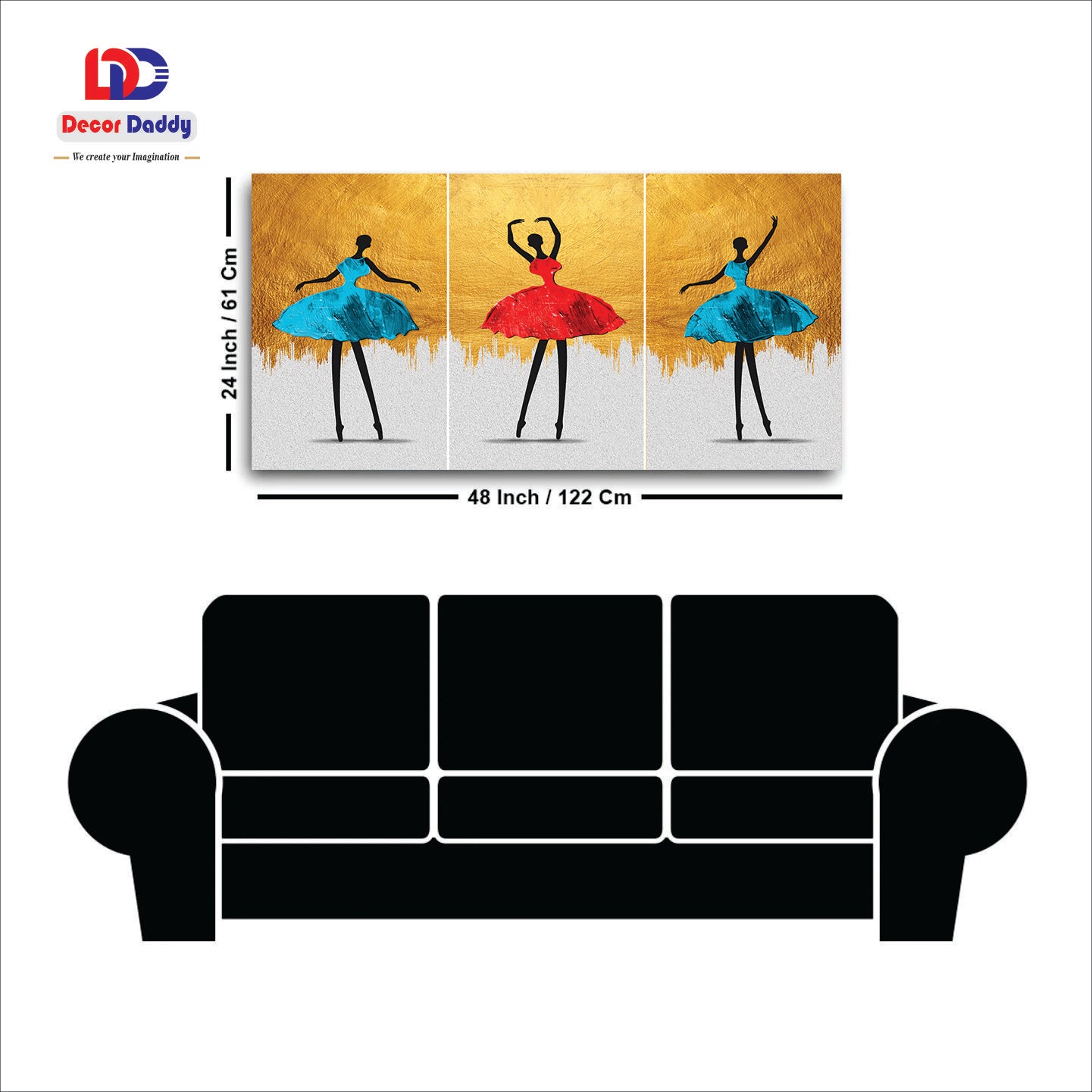 Classic Dancing African Lady Canvas Wall Painting